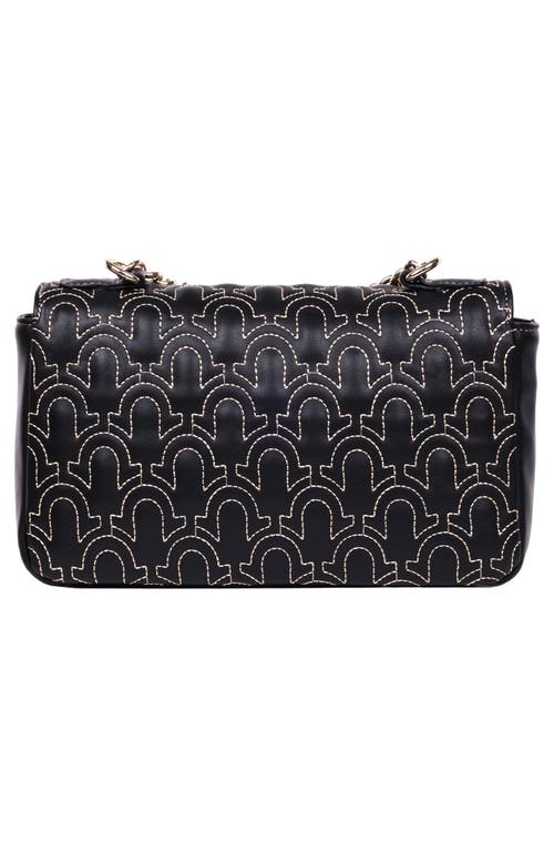 True Religion Horseshoe Quilted Flap Shoulder Bag In Black