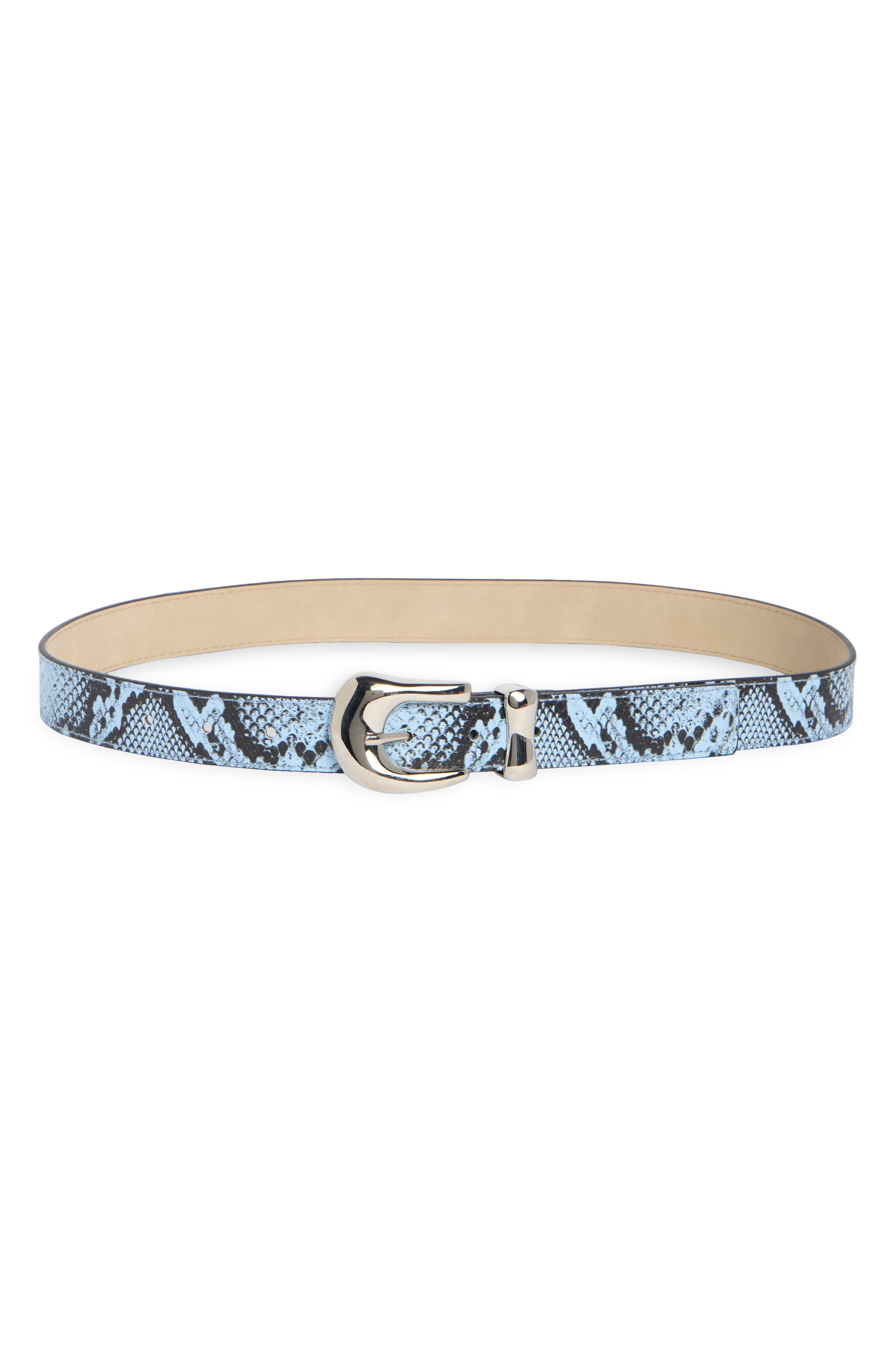 Steve Madden Snakeskin Embossed Faux Leather Belt