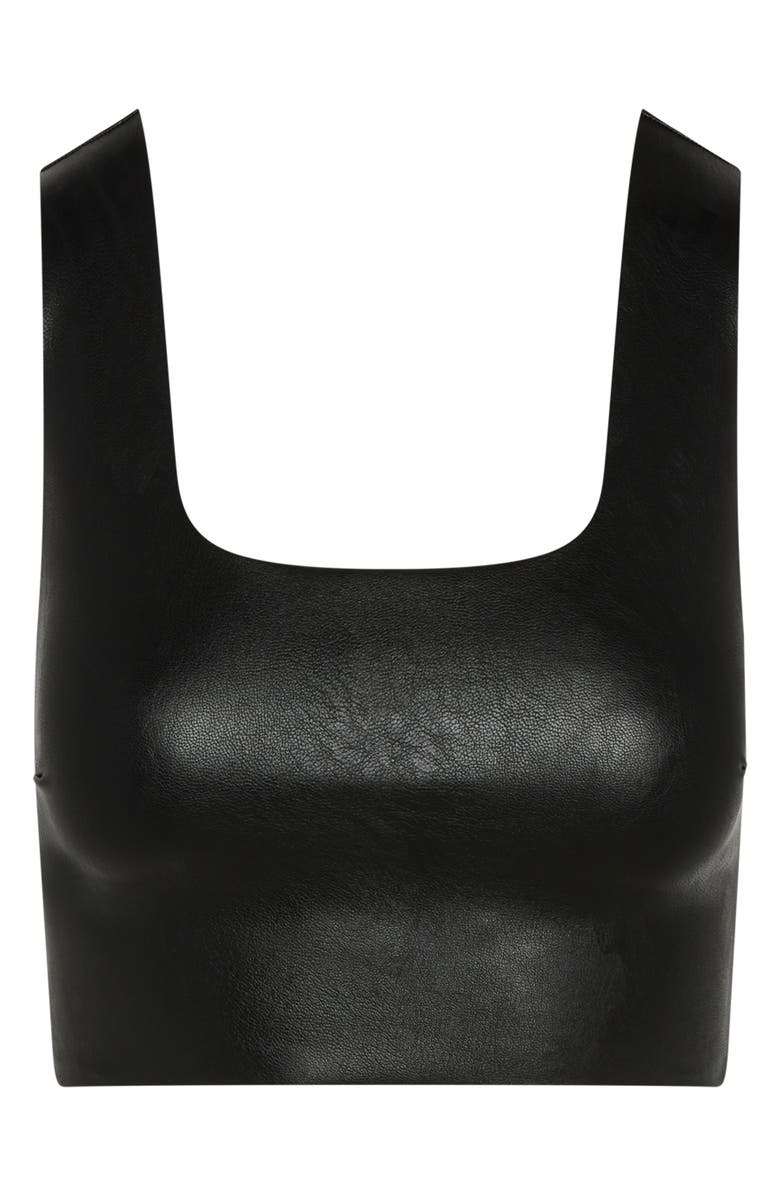 Commando Faux Leather Crop Top, Alternate, color, 