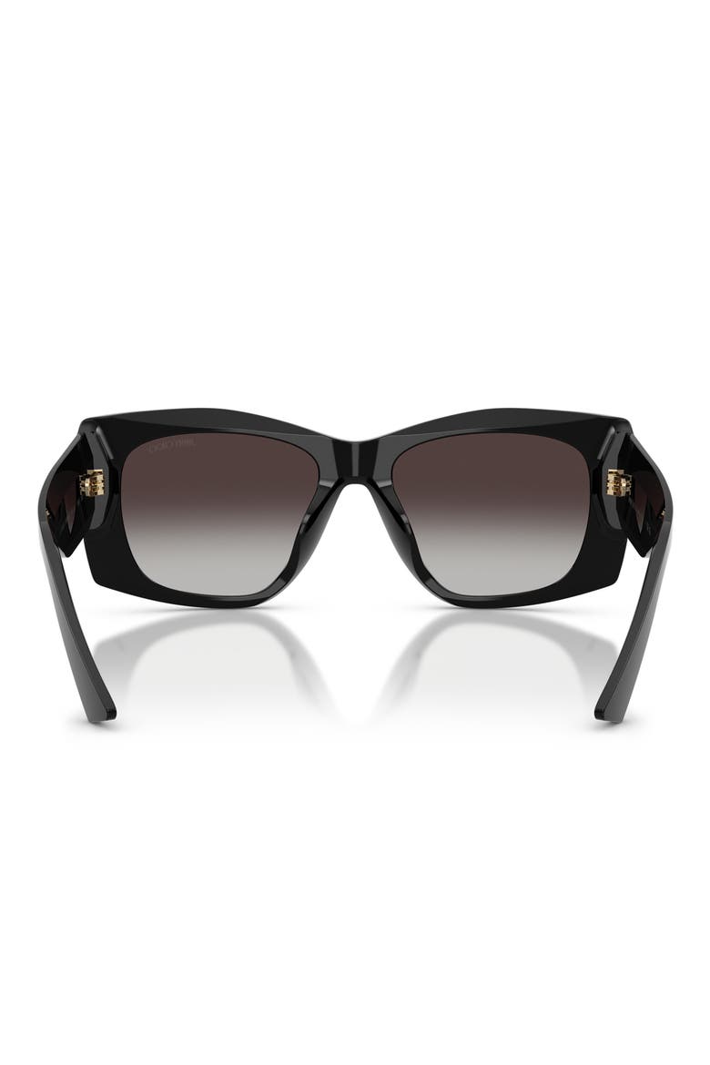 54mm Butterfly Sunglasses, Alternate, color, BLACK / GREY GRADIENT