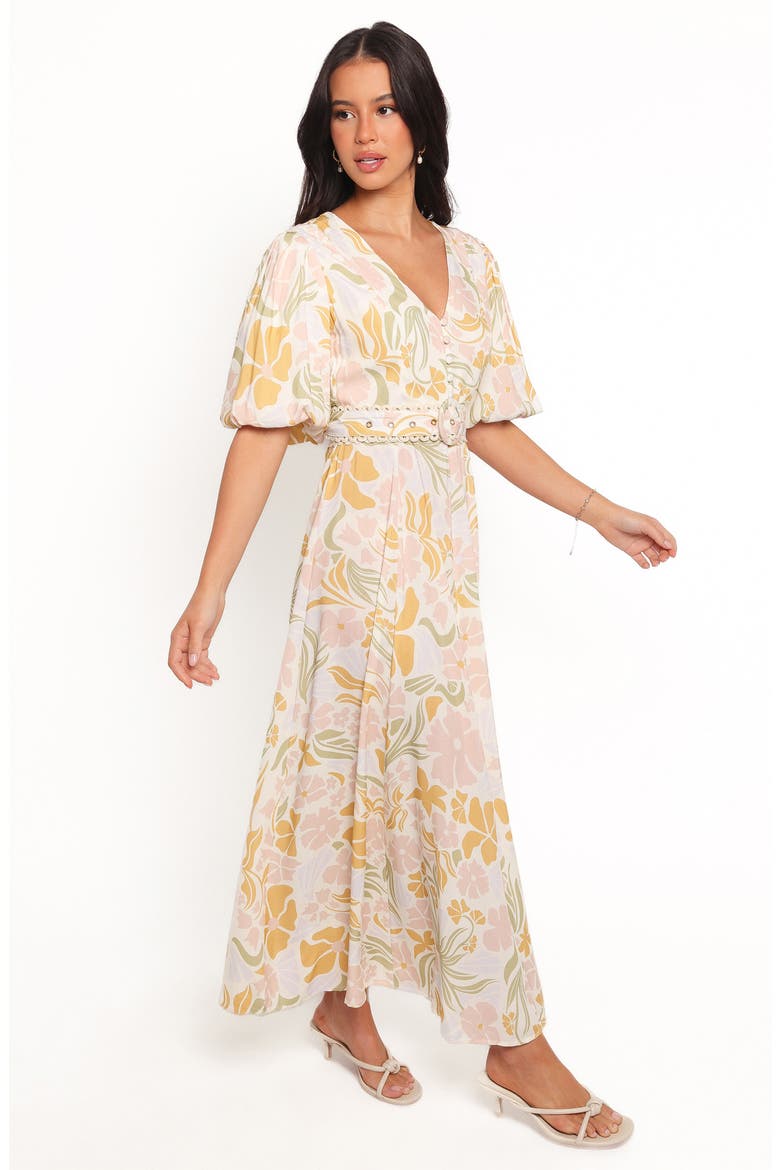 Reva Floral Print Maxi Dress, Alternate, color, ALILA