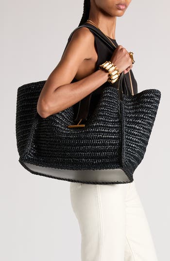 TOM FORD Large Tara Raffia Tote | Nordstrom