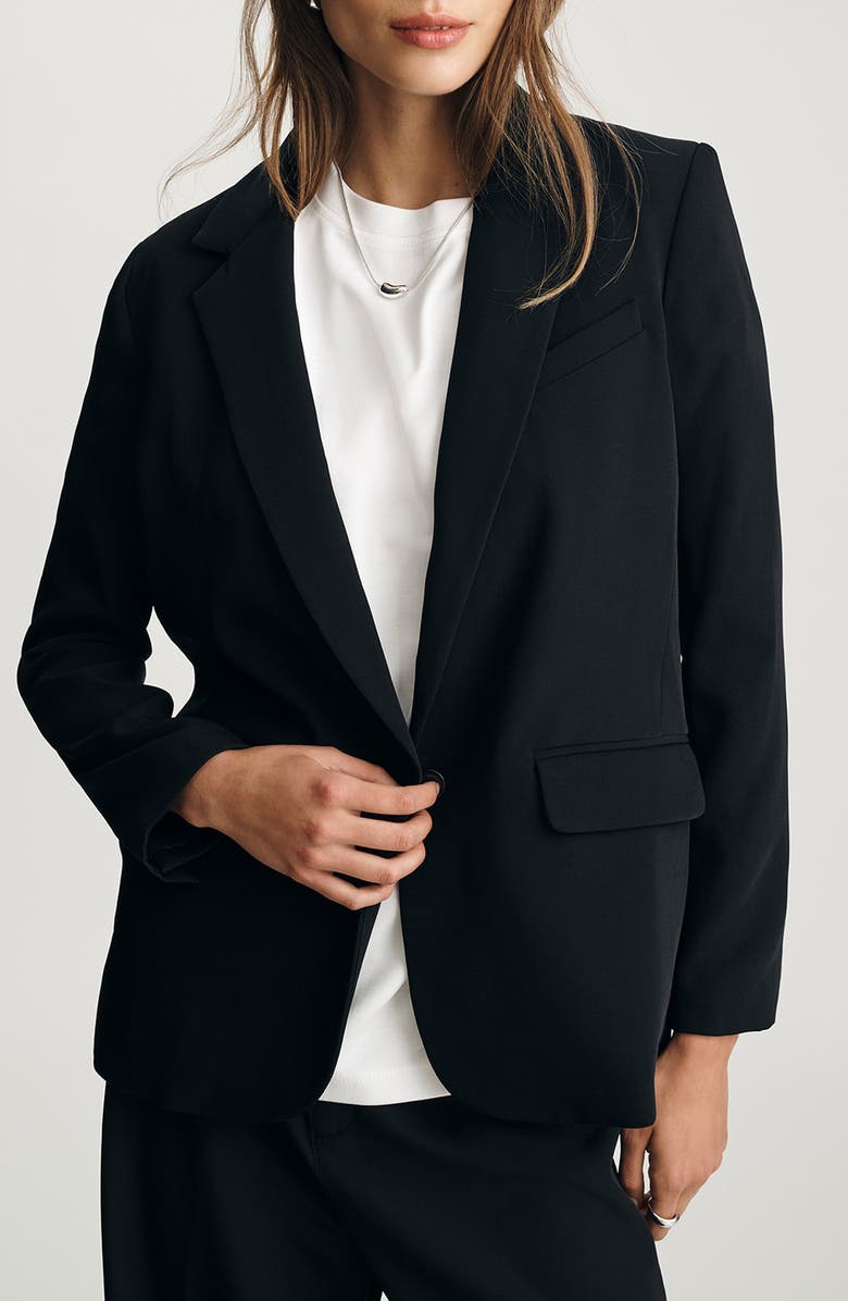 Mavi Jeans Slim Fit Blazer, Main, color, Black