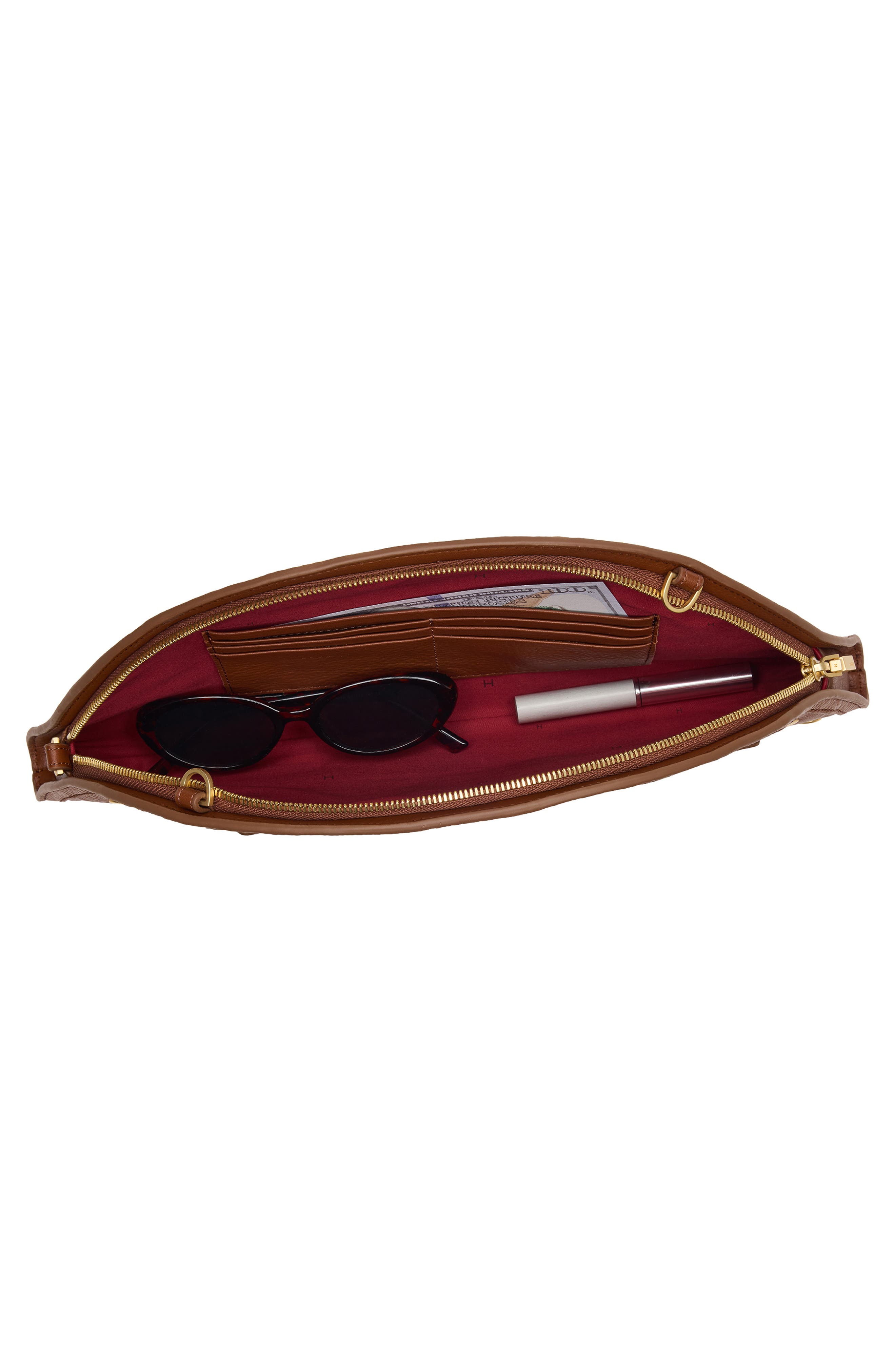 HAMMITT Shelley Leather Clutch, Alternate, color, 