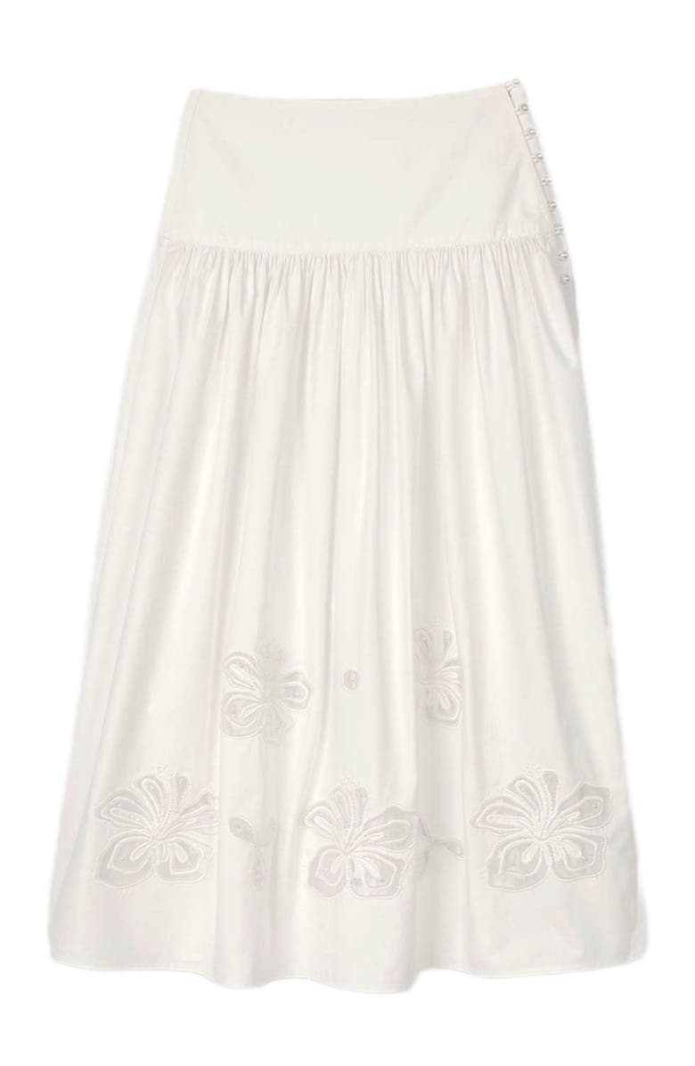 SANDRO Long poplin skirt, Alternate, color, 