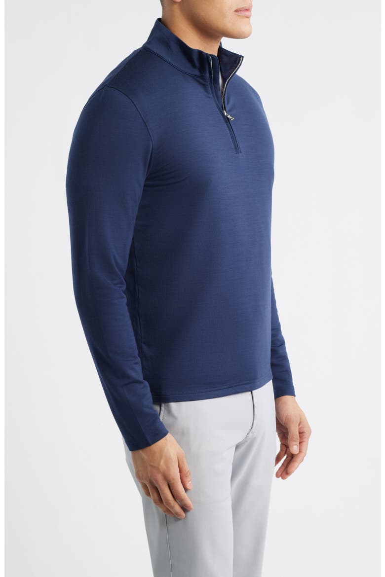 Crown Crafted Excursionist Flex Merino Wool Blend Quarter Zip, Alternate, color, NAVY