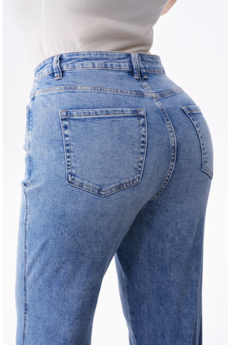 High Waist Bootcut Jeans, Alternate, color, LIGHT BLUE