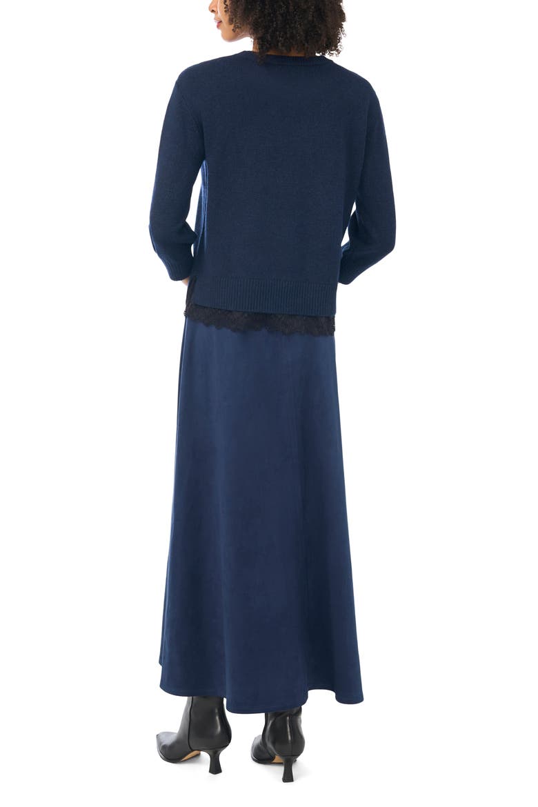 Faux Suede A-Line Skirt, Alternate, color, CLASSIC NAVY