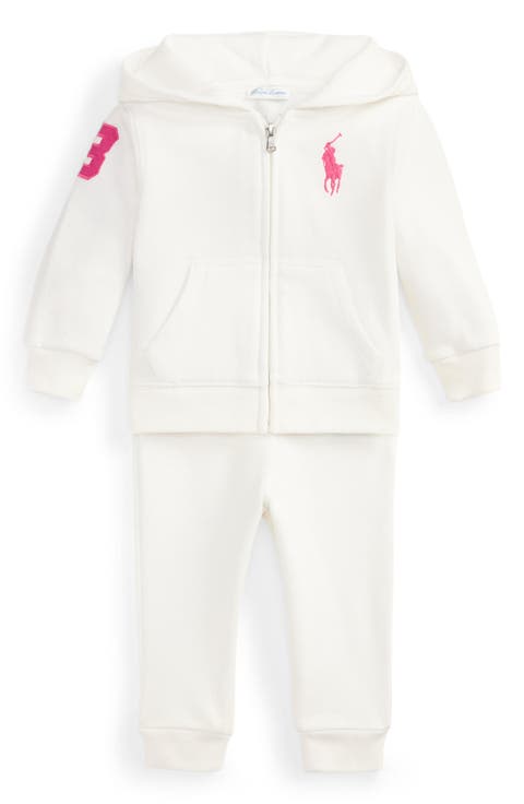 Big Pony Fleece Zip Hoodie & Joggers Set (Baby)