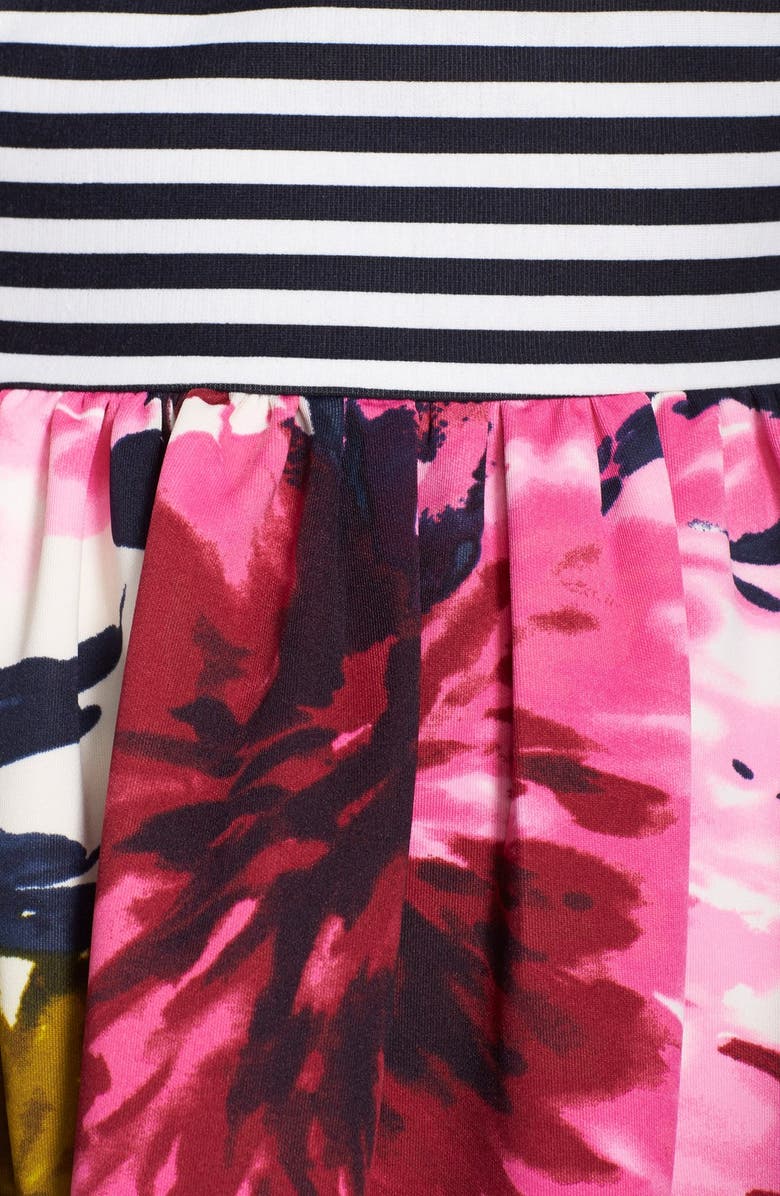 Taylor Dresses Mixed Print Fit & Flare Dress, Alternate, color, 