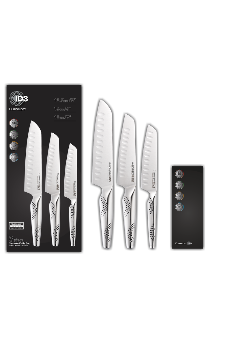 iD3® Santoku Set 3 Piece, Alternate, color, Silver