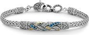 SAMUEL B. 18K Gold & Sterling Silver Blue Topaz Bracelet