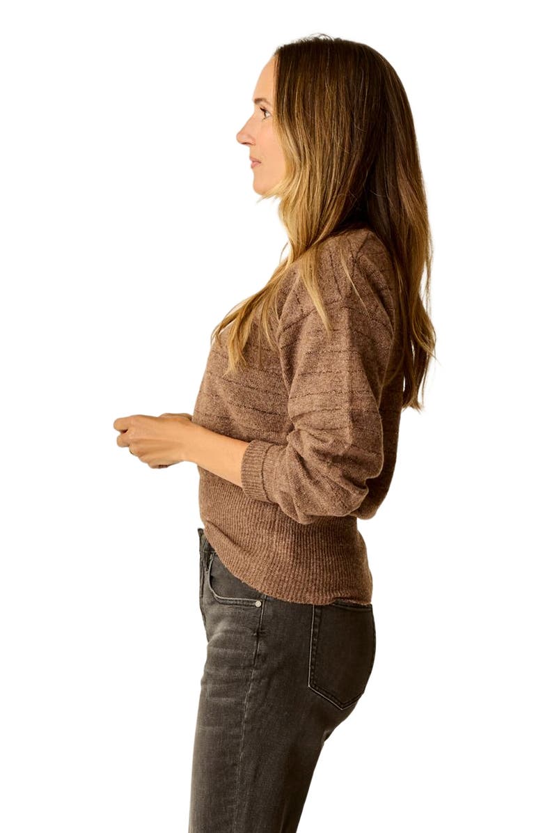 Carve Designs Ruth Reversible Fuzzy Sweater, Alternate, color, Sumac Lurex