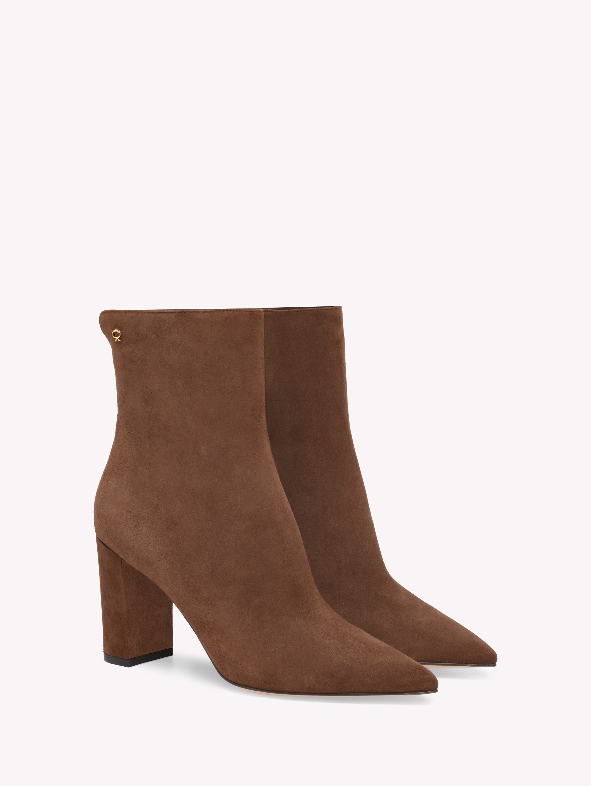 Gianvito Rossi Lyell Booties, Alternate, color, Brown Suede