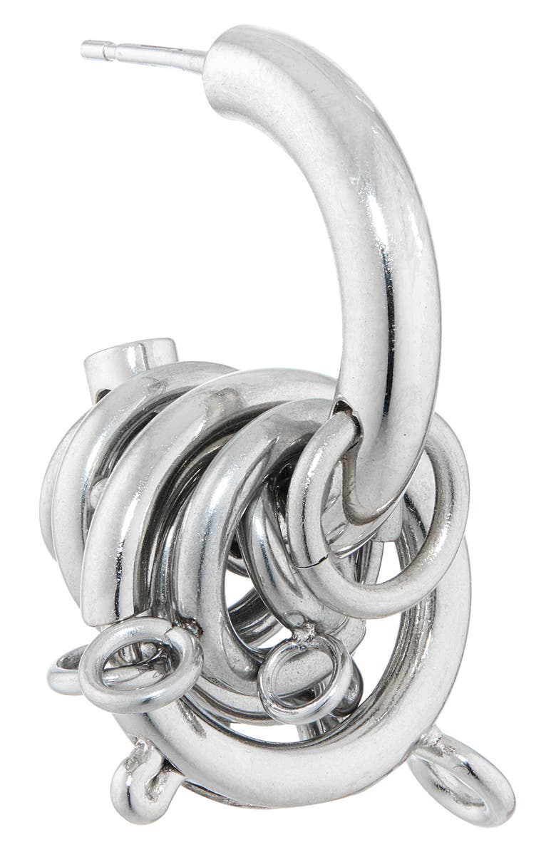 Justine Clenquet Jay Hoop Earrings, Alternate, color, Palladium