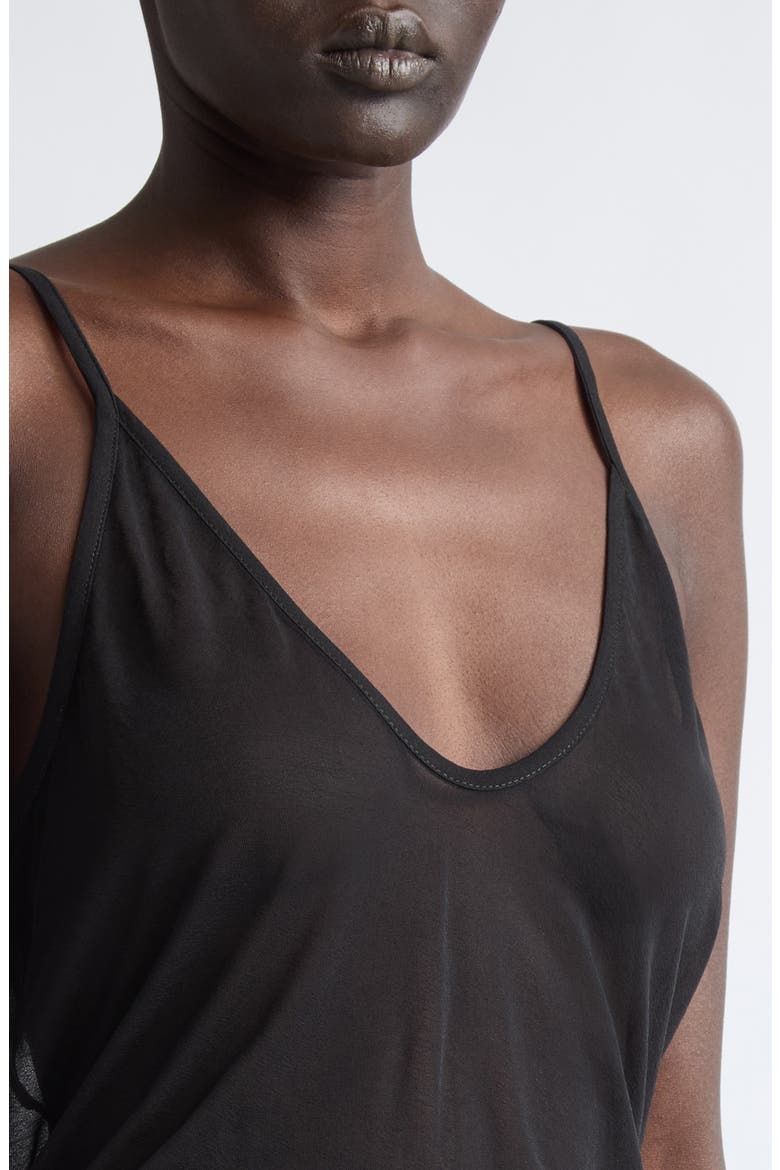 Sheer Crepe Jersey Tank, Alternate, color, BLACK