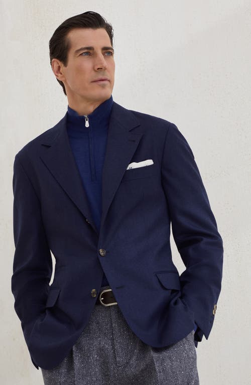 Brunello Cucinelli Single-breasted Blazer In Blue
