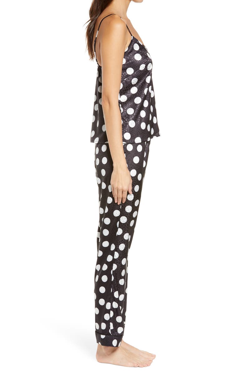 Chi Chi London Eiyana Satin Pajamas, Alternate, color, Black