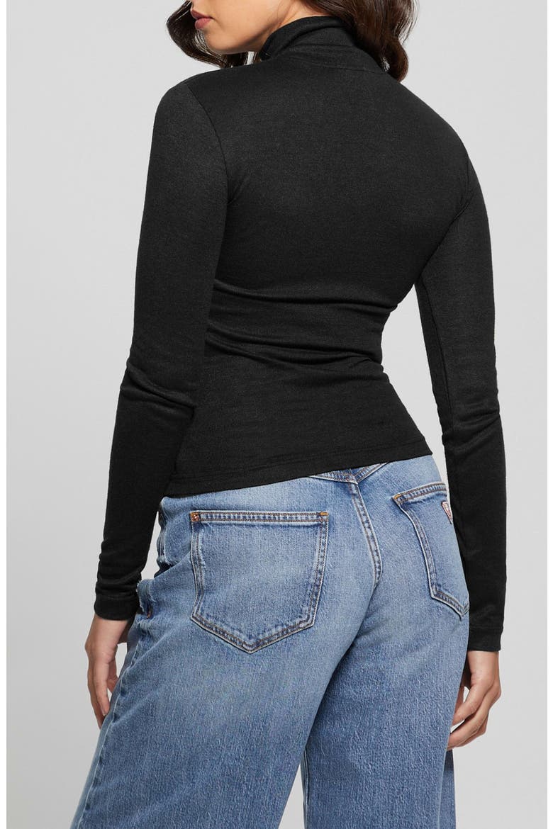 Anita Turtleneck Top, Alternate, color, JET BLACK