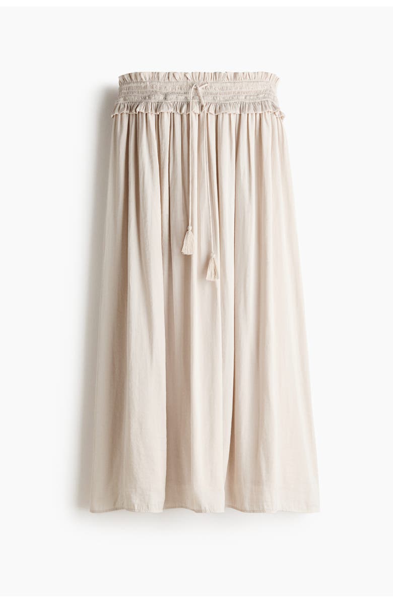 H&M Tasseled Maxi Skirt, Main, color, Light Beige