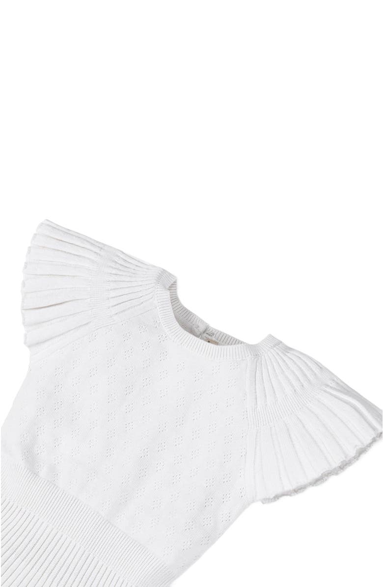 Hope & Henry Baby Girls' Organic Flutter Sleeve Sweater Dress, Infant, Alternate, color, 