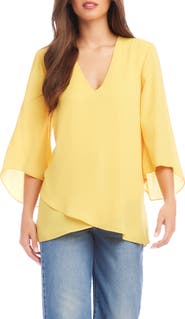 Karen Kane Asymmetrical Crepe Top
