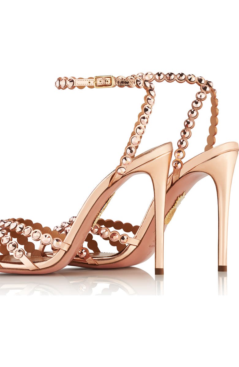 Aquazzura Tequila Crystal Ankle Strap Sandal, Alternate, color,