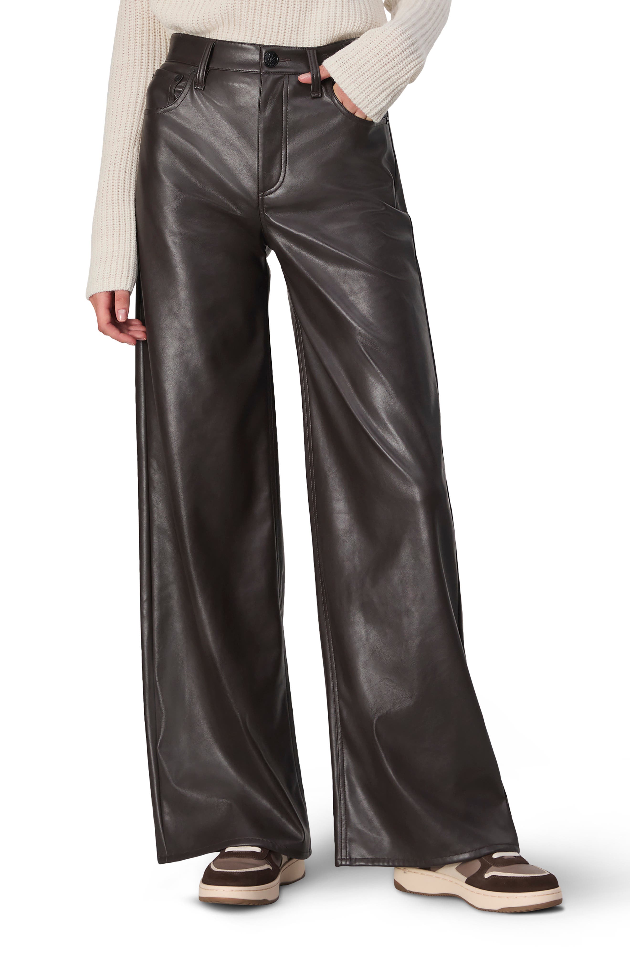 rag & bone Sofie High Waist Faux Leather Wide Leg Pants