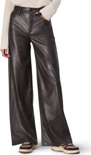 rag & bone Sofie High Waist Faux Leather Wide Leg Pants