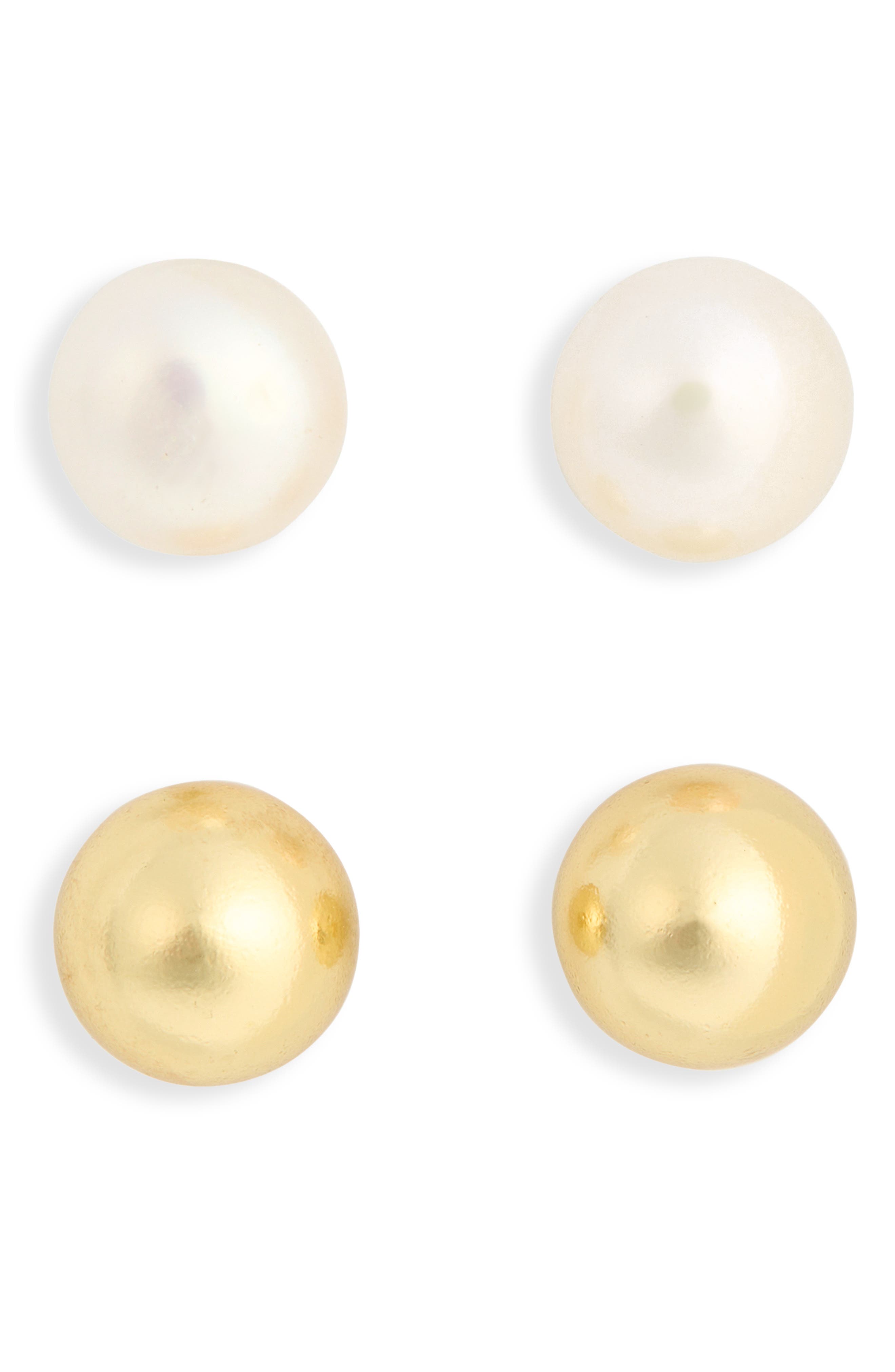 Argento Vivo Sterling Silver Set of 2 Stud Earrings