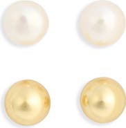 Argento Vivo Sterling Silver Set of 2 Stud Earrings