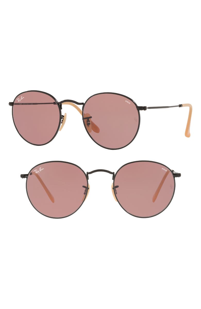 Ray-Ban 53mm Evolve Photochromic Round Sunglasses, Main, color, 