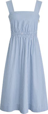 DONNA KARAN WEEKEND Stripe Midi Dress