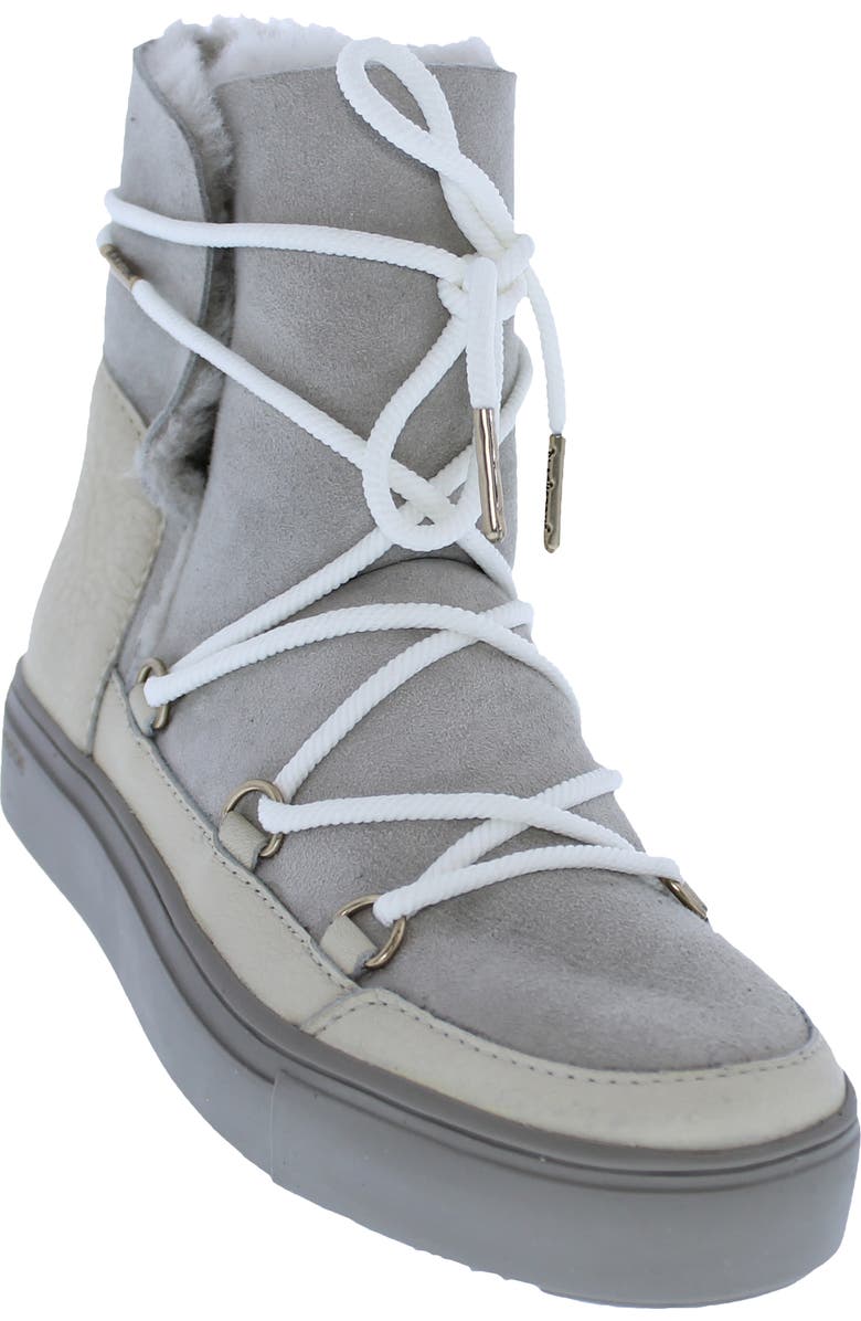 Blackstone UL87 Genuine Shearling Lined Boot, Alternate, color, Almond Milk Nubuck Leather