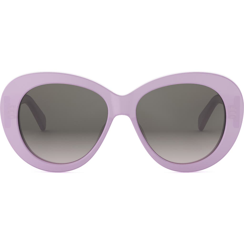 Celine Triomphe Logo Oval Acetate Sunglasses