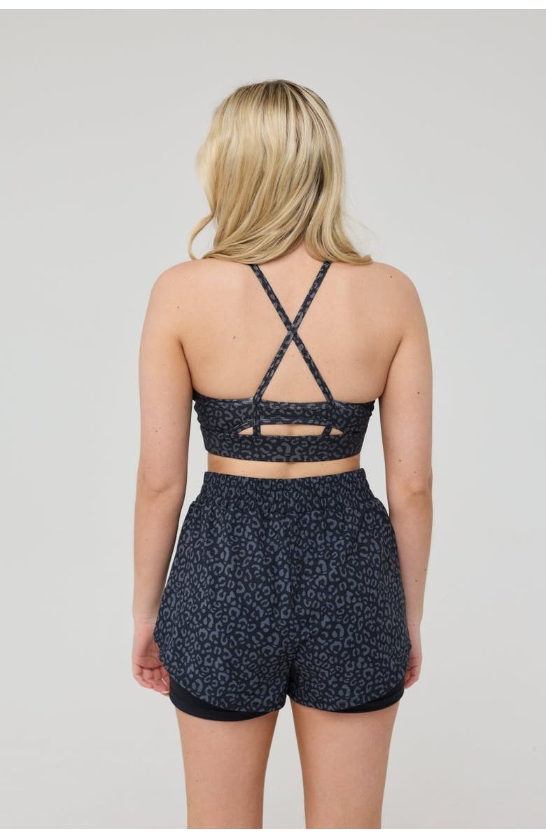 OOSC Elite 2 in 1 Running Shorts - Black Leopard, Alternate, color, Black Leopard