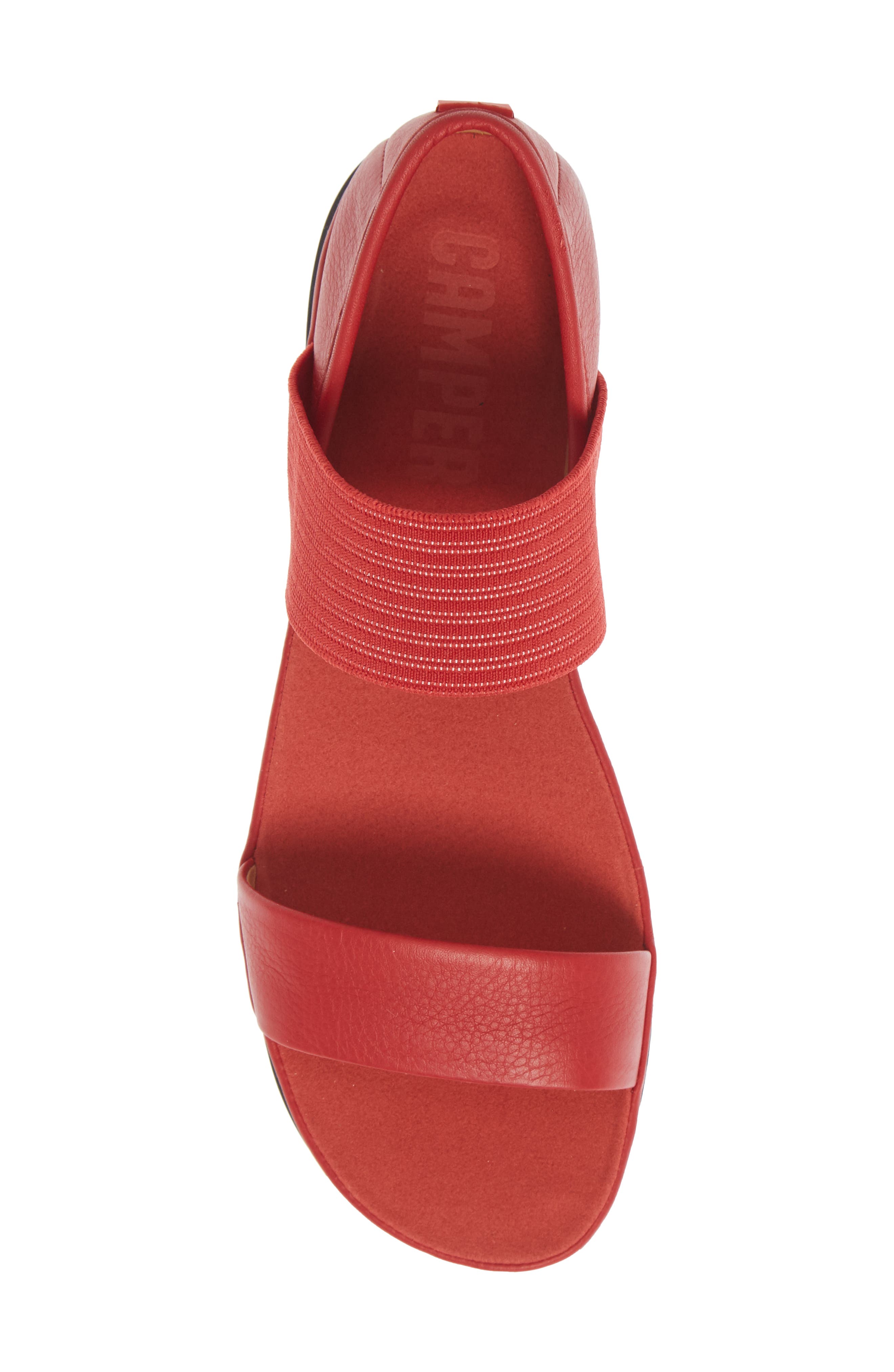 'Right Nina' Sandal, Alternate, color, RED LEATHER