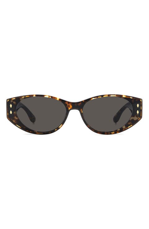 64mm Oversize Oval Sunglasses