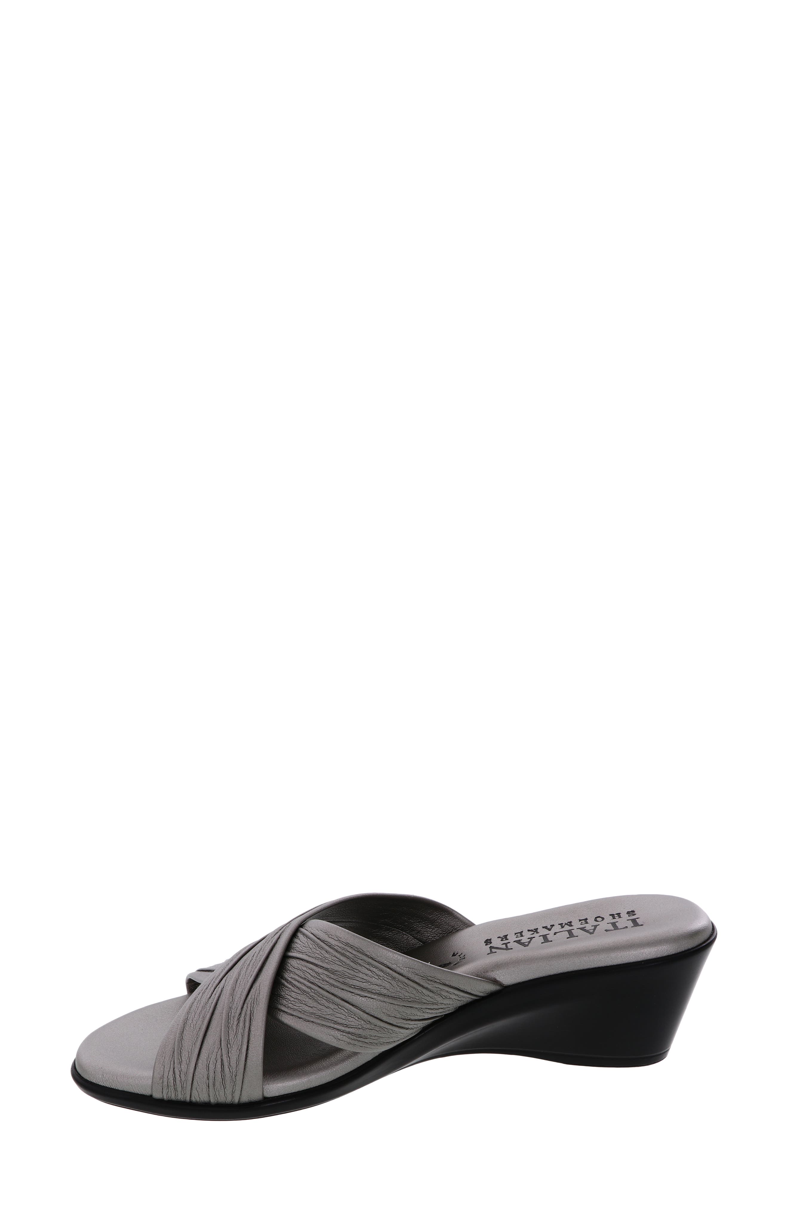 ITALIAN SHOEMAKERS Kenny Wedge Slide Sandal, Alternate, color, Pewter