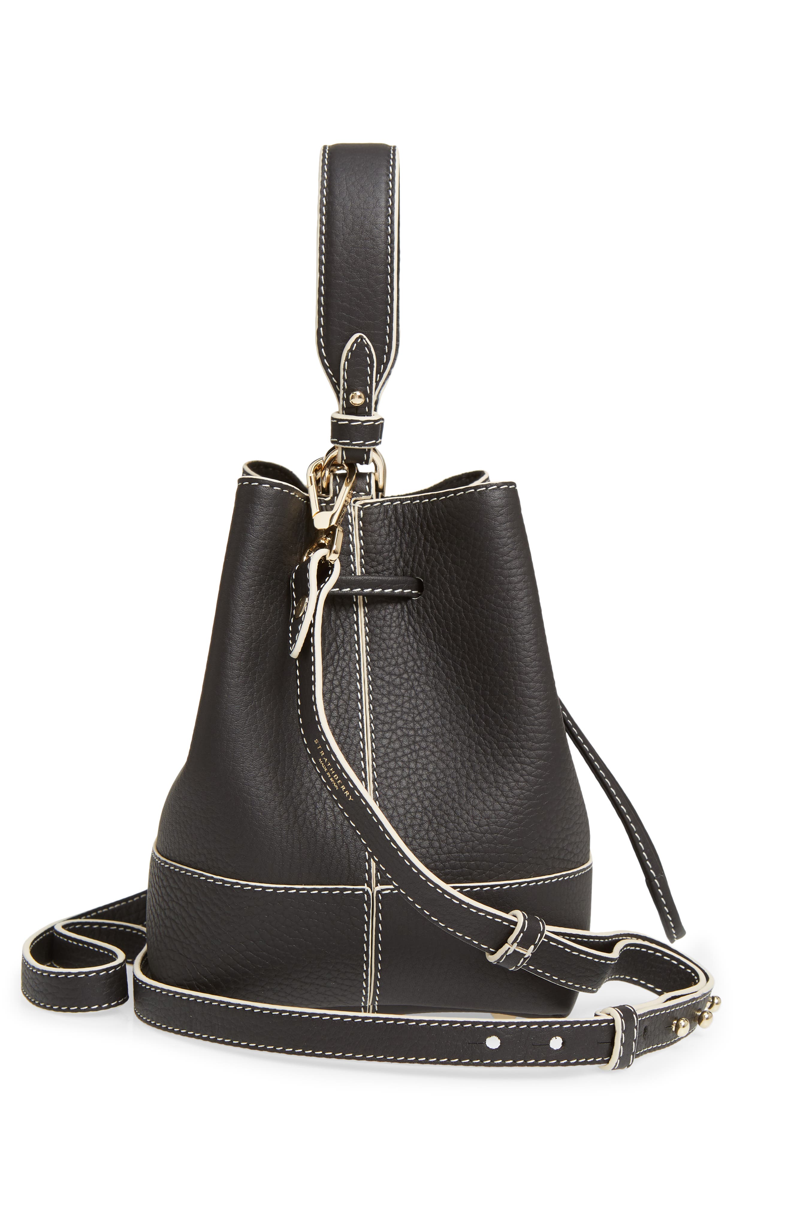 Strathberry Lana Osette Leather Crossbody Bucket Bag, Alternate, color, 