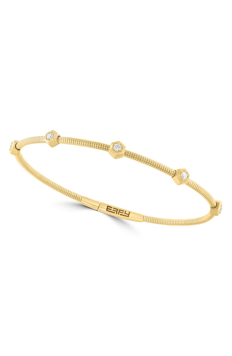 EFFY Lab-Grown Diamond Chain Bracelet, Main, color, Gold