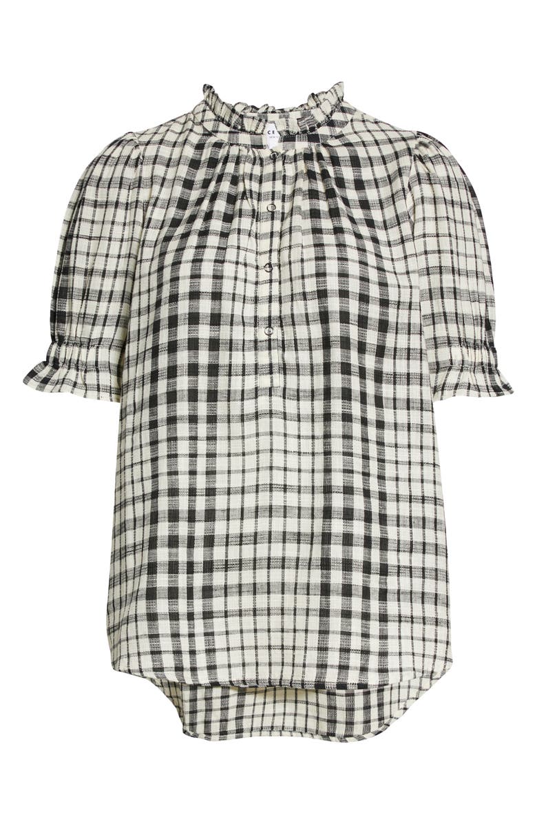 Apiece Apart Los Altos Plaid Cotton Top, Alternate, color,