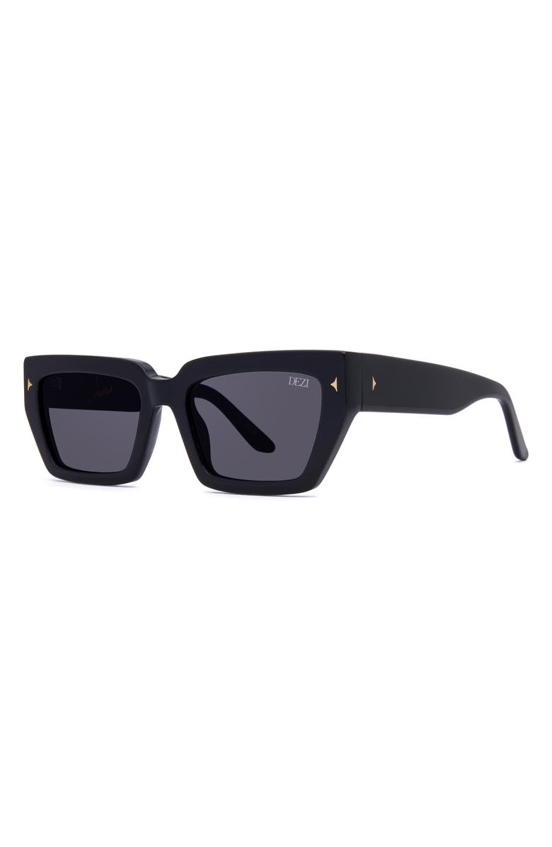 DEZI Switch 55mm Square Sunglasses, Alternate, color, Black / Dark Smoke