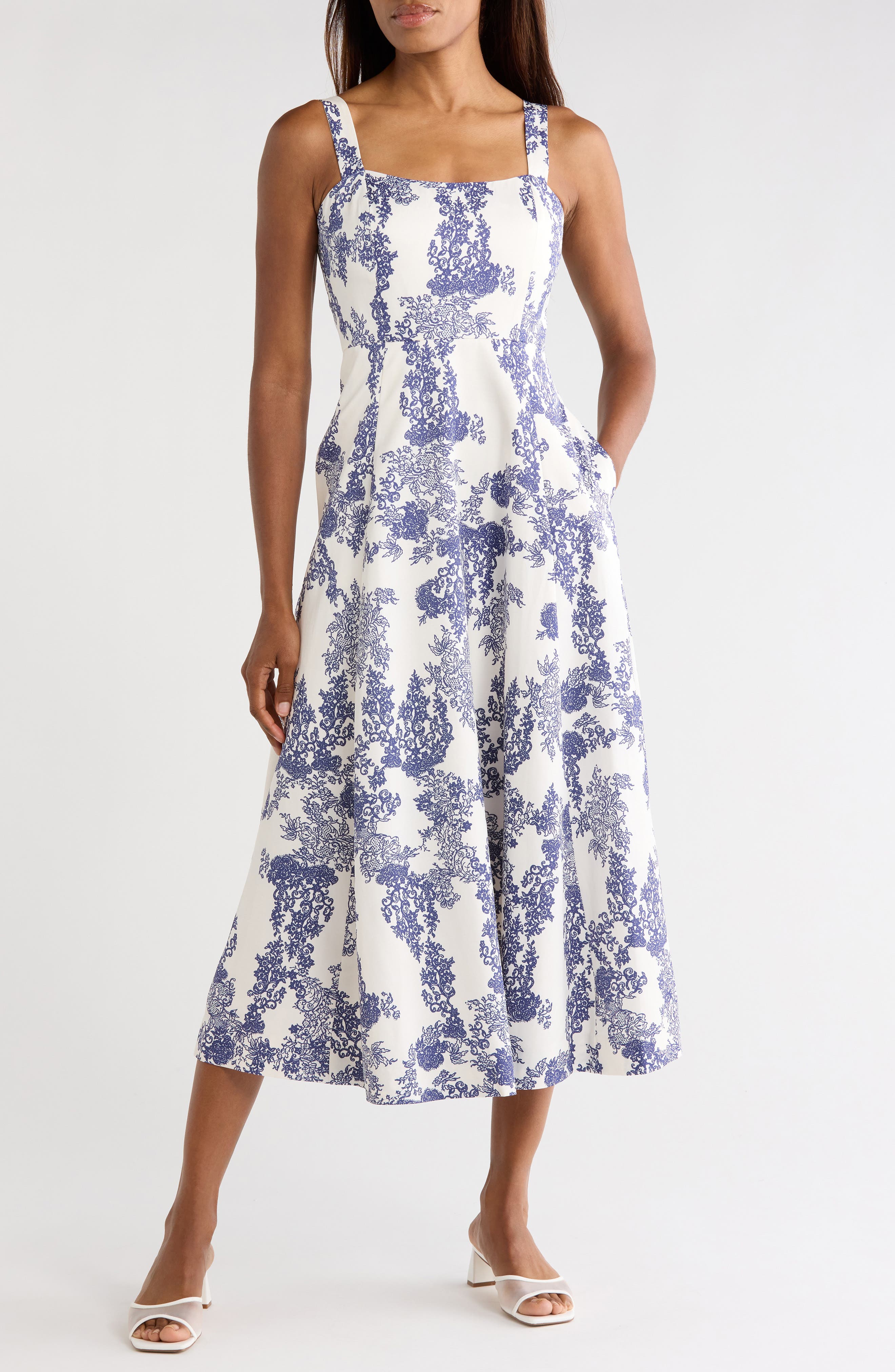 Lena Shine Fit & Flare Dress