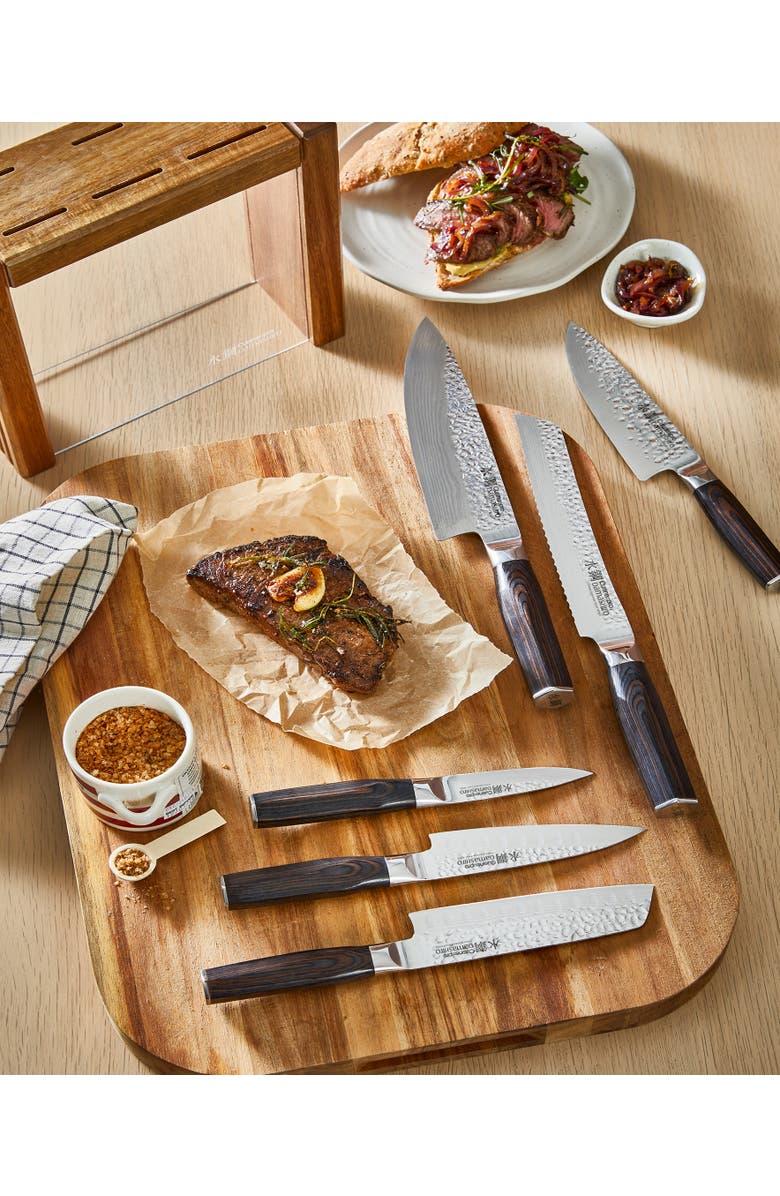 Cuisine::pro<sup>®</sup> Damashiro EMPEROR<sup>®</sup> 7-Piece Makoto Knife Block, Alternate, color, Silver