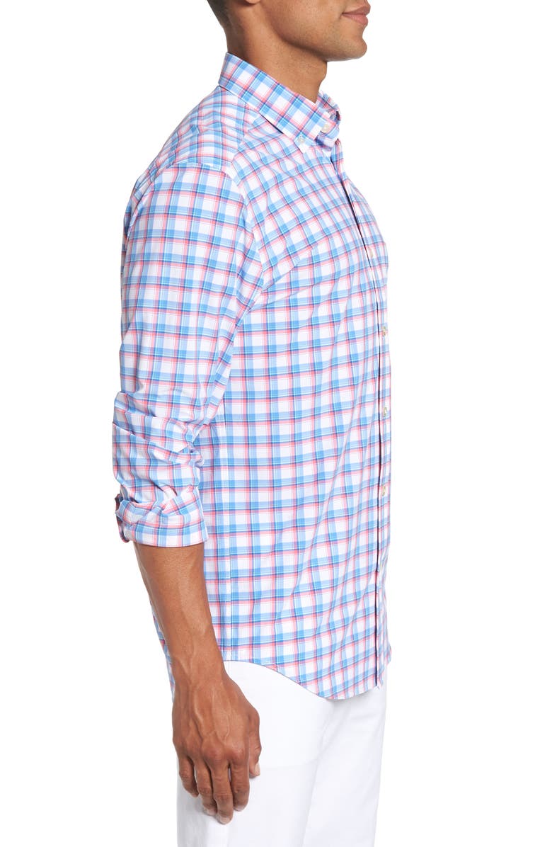 vineyard vines East Point Plaid Slim Tucker Performance Sport Shirt, Alternate, color, 