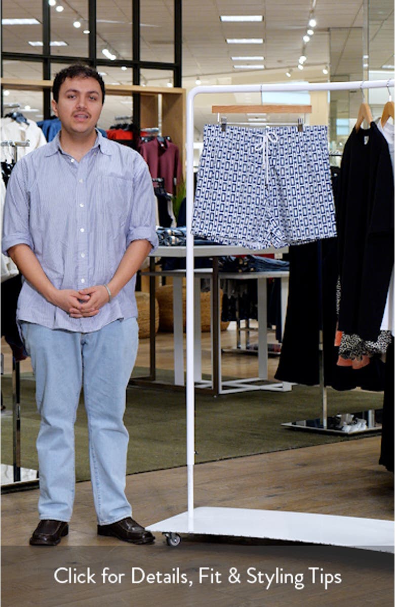 Cruz Geo Print Swim Trunks, sales video thumbnail