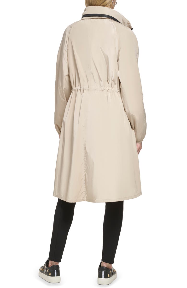 KARL LAGERFELD PARIS Skirted Hooded Coat, Alternate, color, 