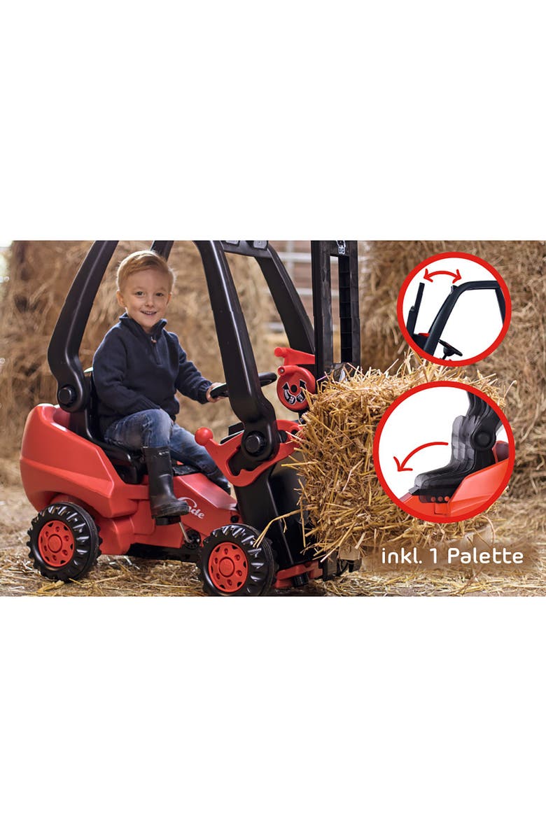 BIG Linde Forklift Pedal Ride On, Warehouse & Farm Toy Vehicle, Alternate, color, Multicolored