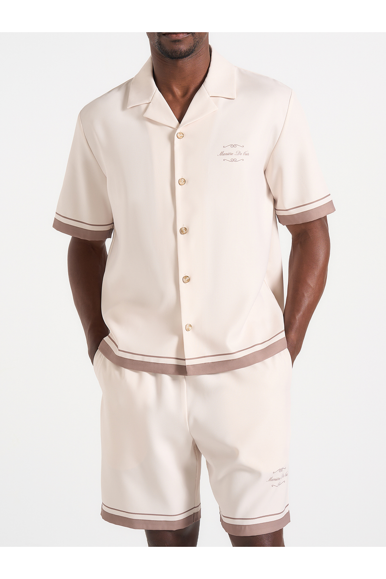 Juan Vintage Baroque Resort Shirt, Alternate, color, Cream